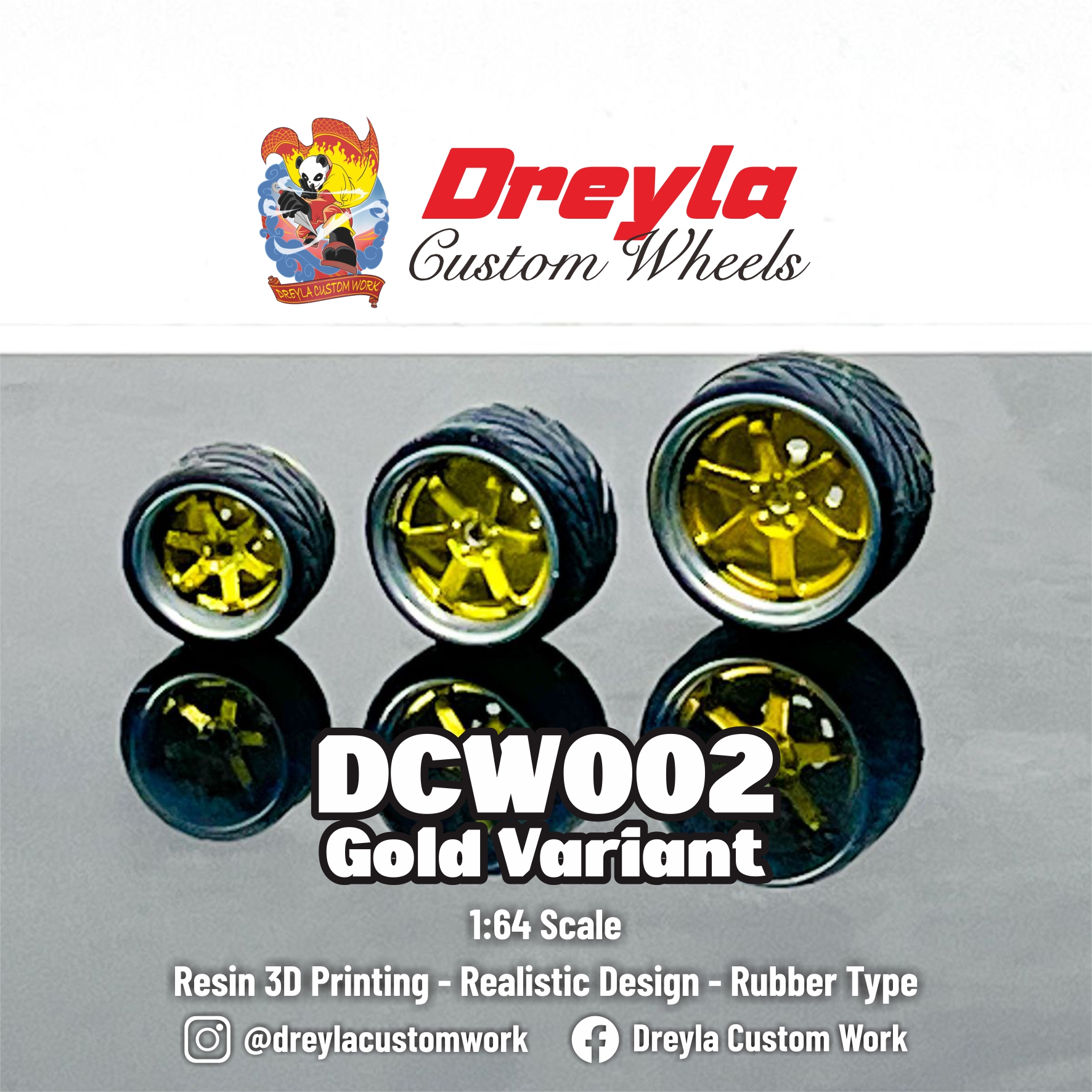 Dreyla Custom Wheels DCW002 GOLD (1:64)