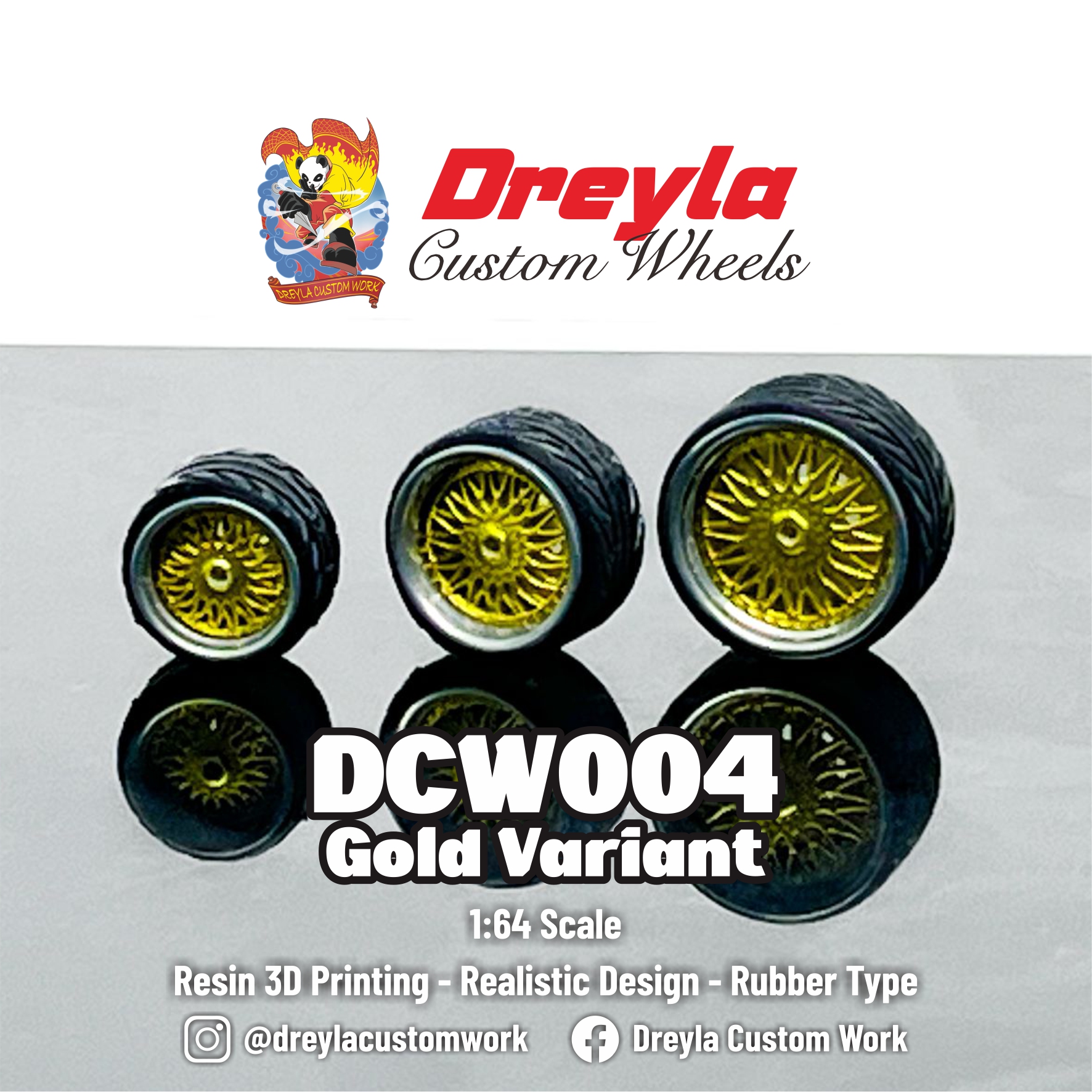 Dreyla Custom Wheels DCW004 GOLD (1:64)