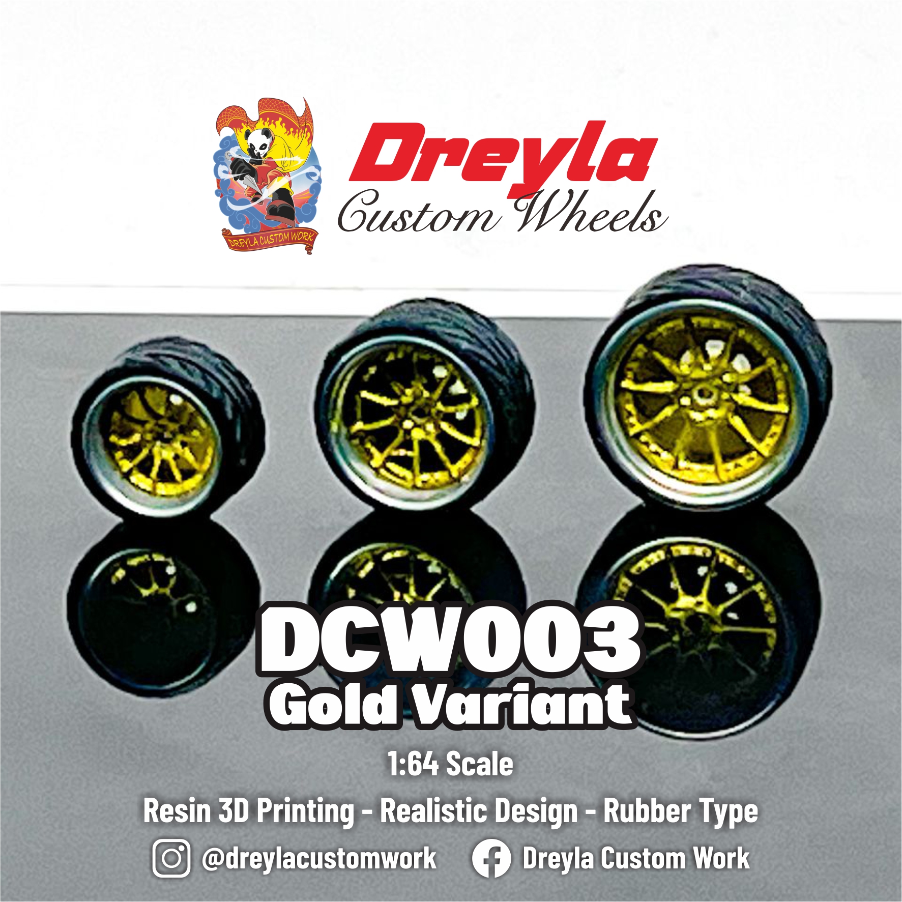 Dreyla Custom Wheels DCW003 GOLD (1:64)