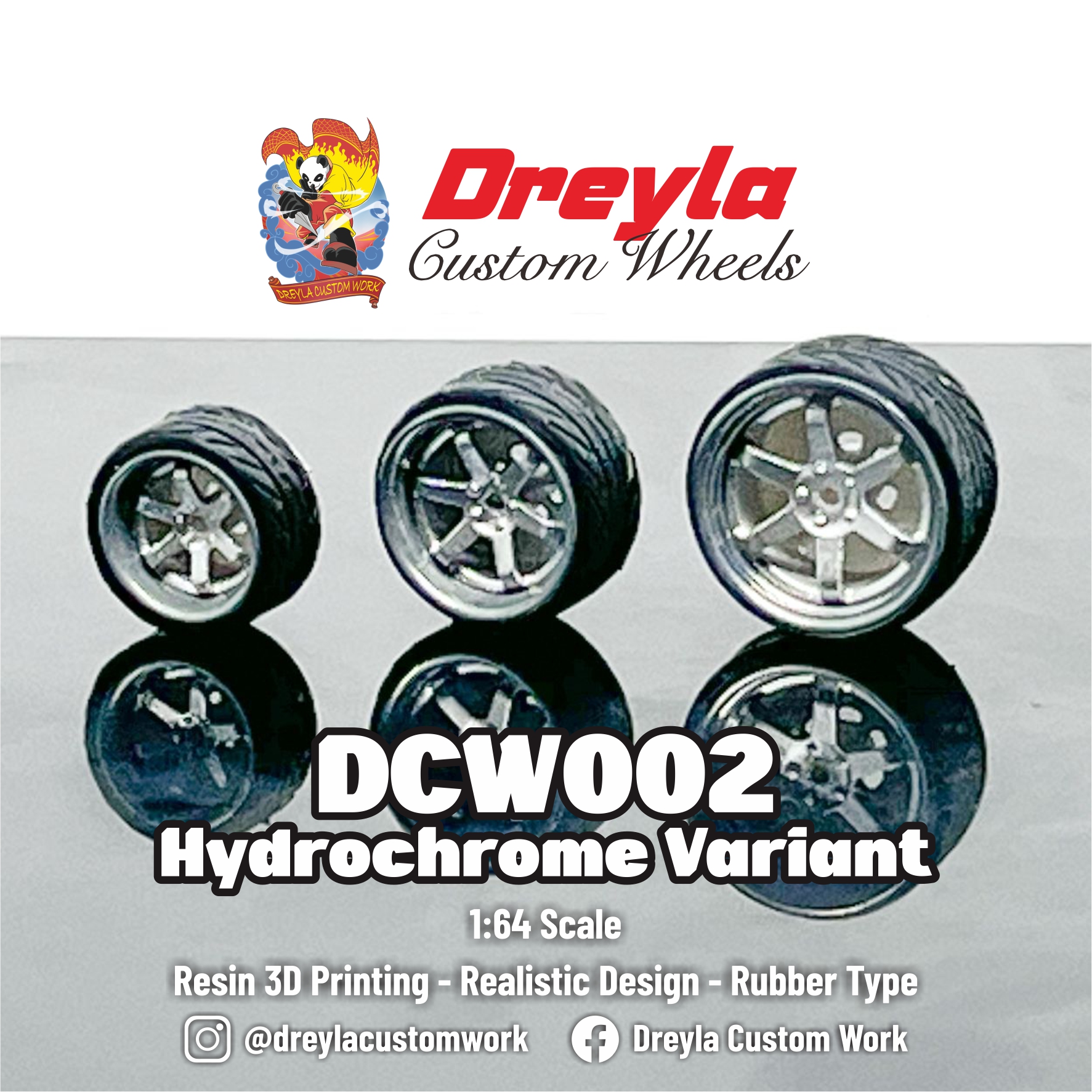 Dreyla Custom Wheels DCW002 Hydrochrome (1:64)