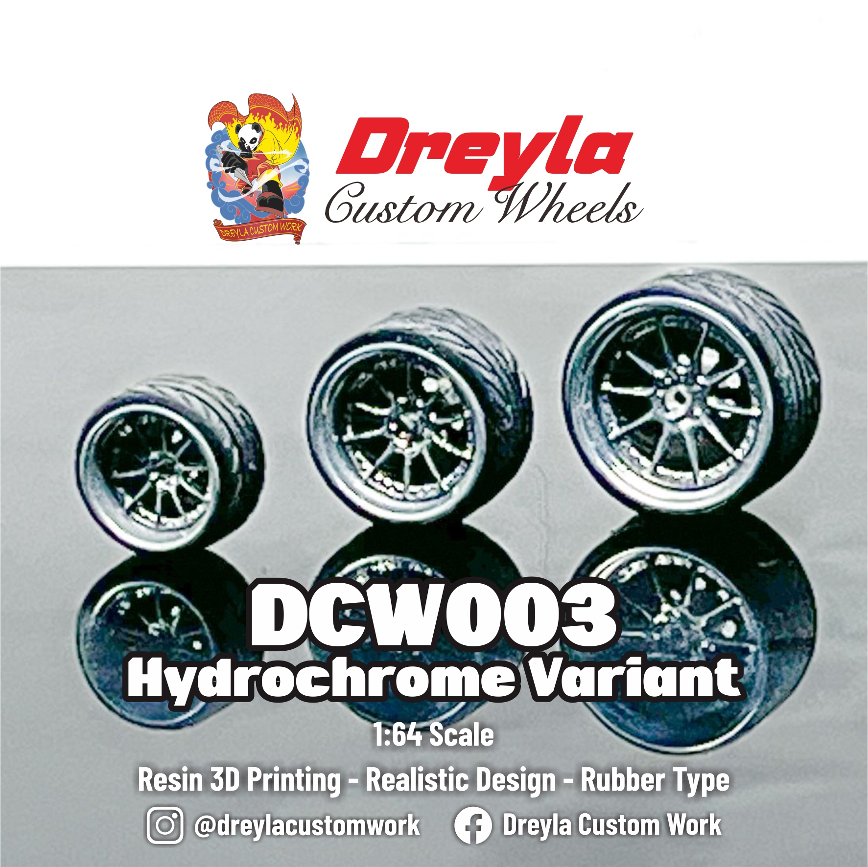 Dreyla Custom Wheels DCW003 Hydrochrome (1:64)