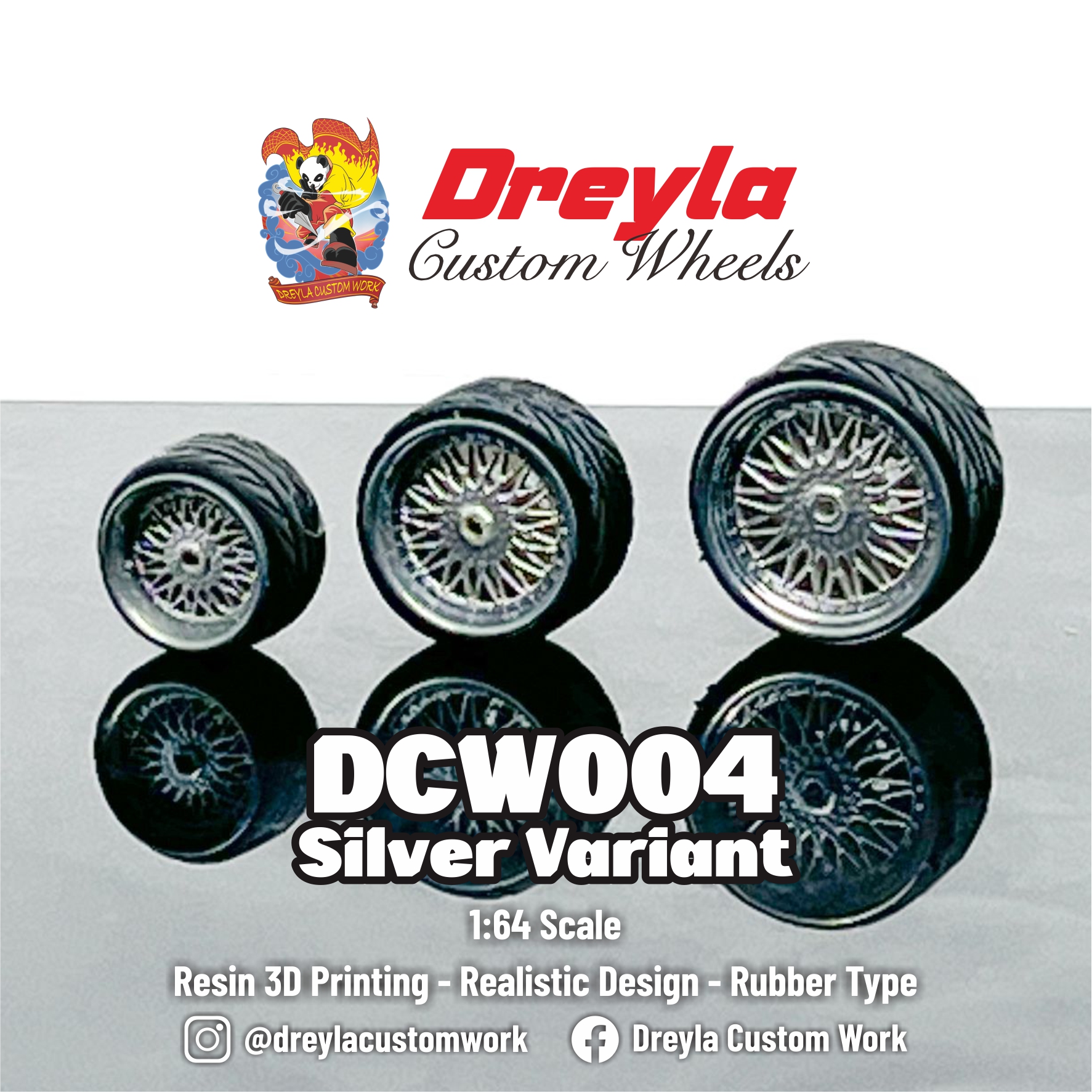 Dreyla Custom Wheels DCW004 Silver (1:64)