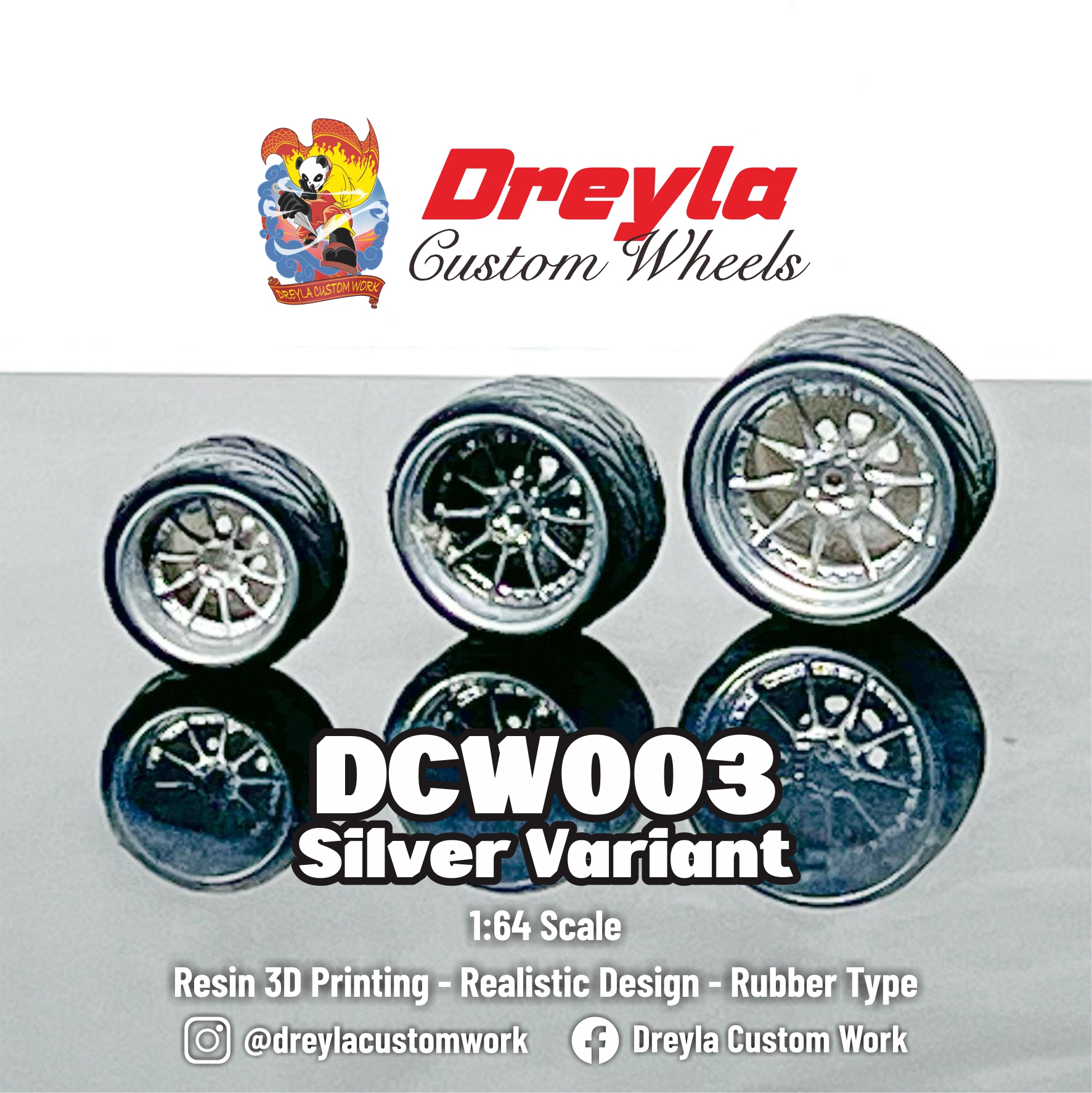 Dreyla Custom Wheels DCW003 Silver (1:64)