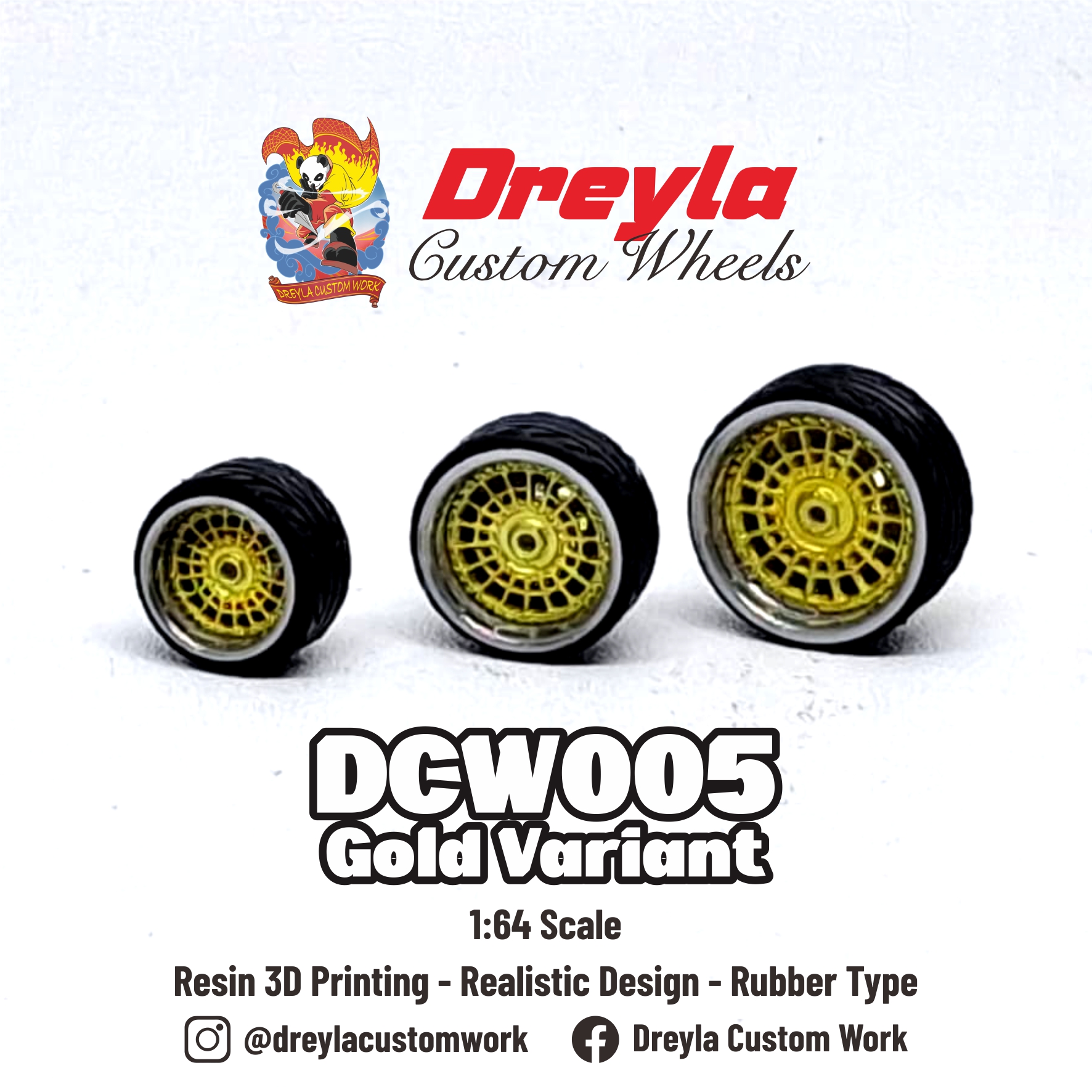 Dreyla Custom Wheels DCW005 GOLD (1:64)
