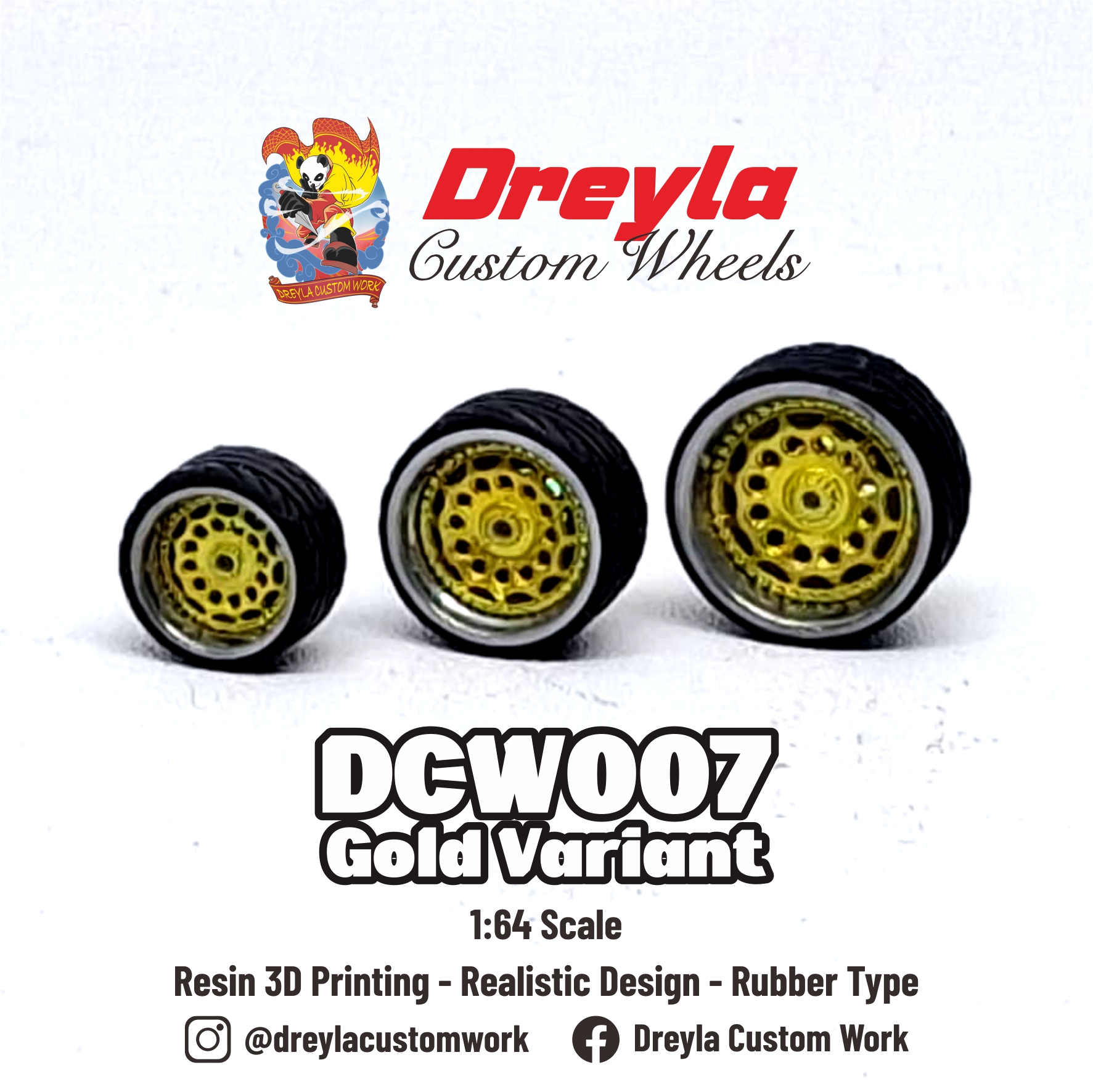 Dreyla Custom Wheels DCW007 GOLD (1:64)