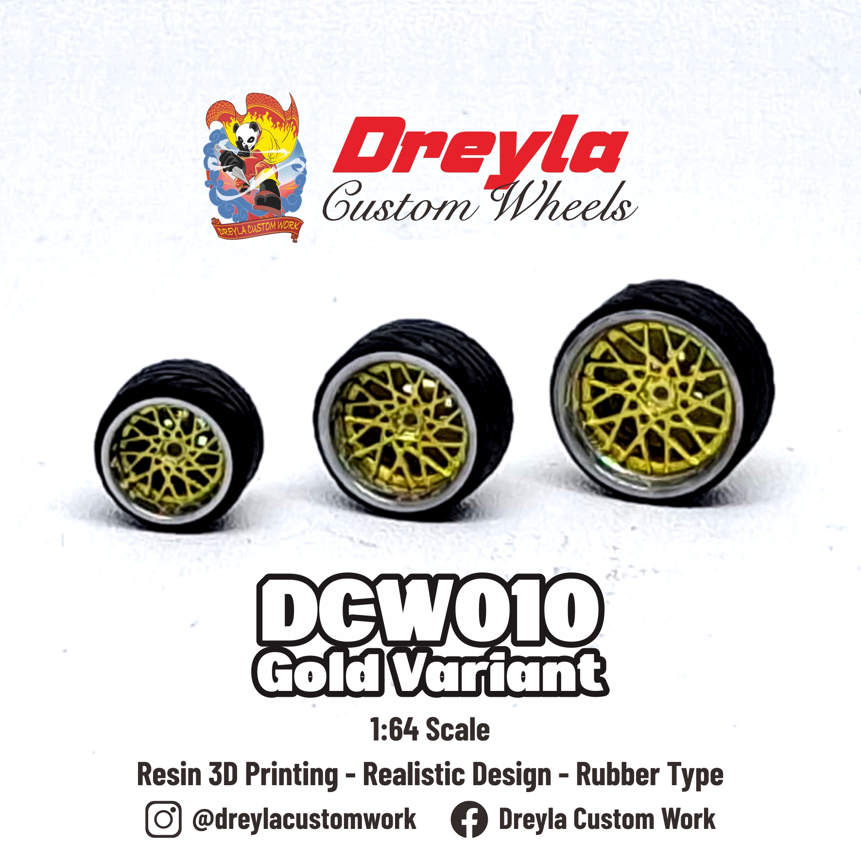 Dreyla Custom Wheels DCW010 GOLD (1:64)