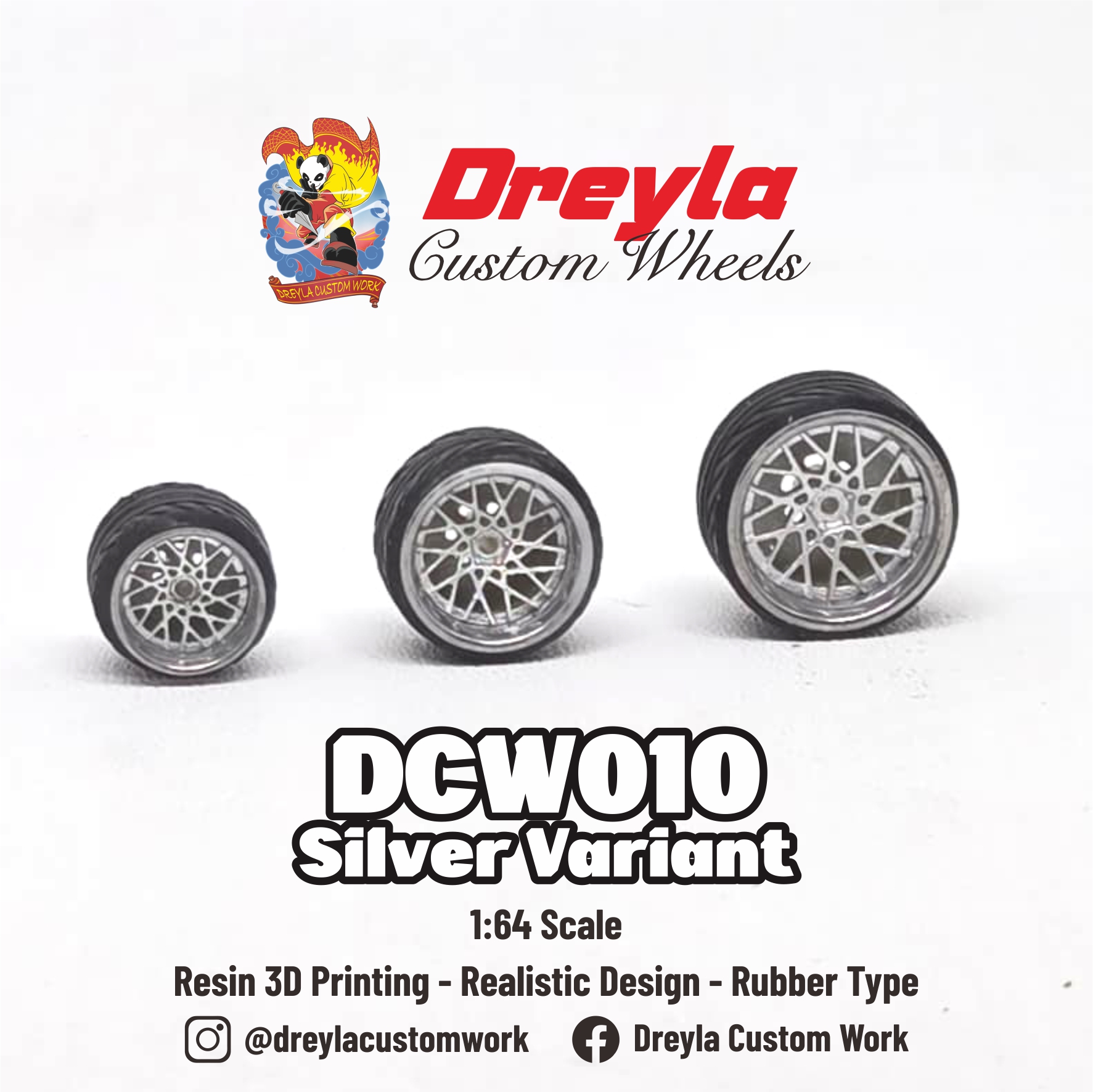 Dreyla Custom Wheels DCW010 SILVER (1:64)